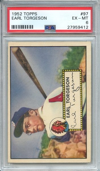 1952 TOPPS 97 EARL TORGESON PSA EX-MT 6