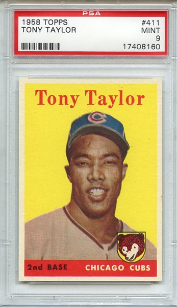1958 TOPPS 411 TONY TAYLOR PSA MINT 9