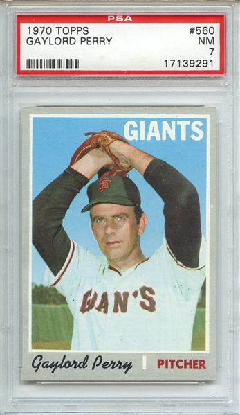 1970 TOPPS 560 GAYLORD PERRY PSA NM 7