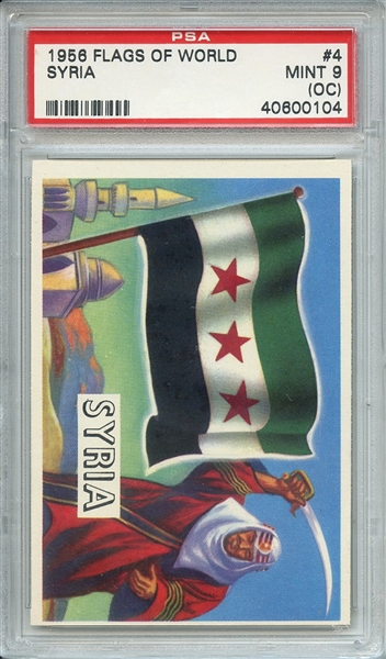 1956 FLAGS OF WORLD 4 SYRIA PSA MINT 9 (OC)