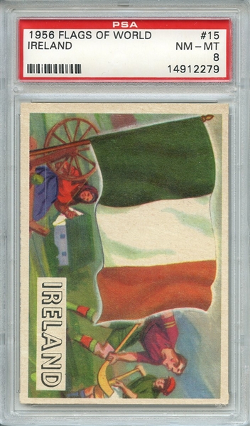 1956 FLAGS OF WORLD 15 IRELAND PSA NM-MT 8