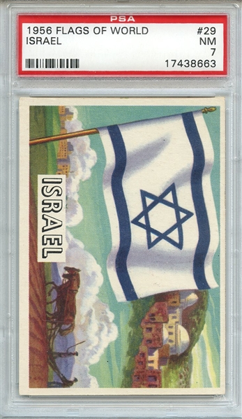 1956 FLAGS OF WORLD 29 ISRAEL PSA NM 7