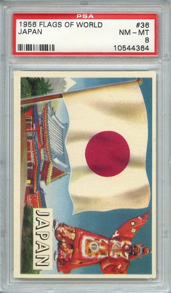 1956 FLAGS OF WORLD 36 JAPAN PSA NM-MT 8