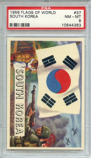1956 FLAGS OF WORLD 37 SOUTH KOREA PSA NM-MT 8