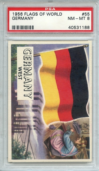 1956 FLAGS OF WORLD 55 GERMANY PSA NM-MT 8
