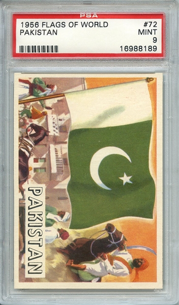 1956 FLAGS OF WORLD 72 PAKISTAN PSA MINT 9