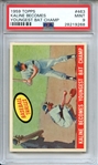 1959 TOPPS 463 KALINE BECOMES YOUNGEST BAT CHAMP PSA MINT 9