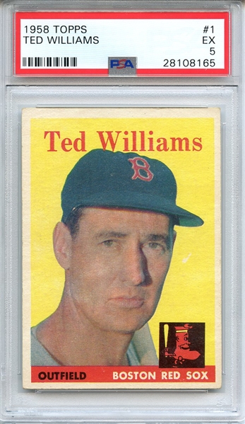 1958 TOPPS 1 TED WILLIAMS PSA EX 5