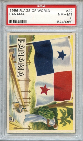 1956 FLAGS OF WORLD 22 PANAMA PSA NM-MT 8
