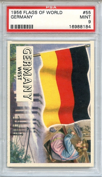 1956 FLAGS OF WORLD 55 GERMANY PSA MINT 9