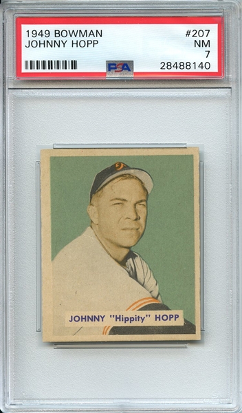 1949 BOWMAN 207 JOHNNY HOPP PSA NM 7