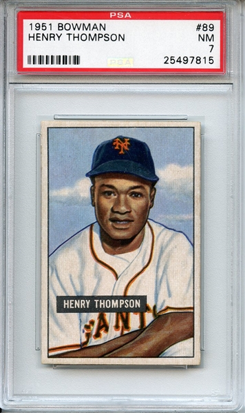 1951 BOWMAN 89 HENRY THOMPSON PSA NM 7