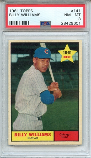 1961 TOPPS 141 BILLY WILLIAMS PSA NM-MT 8