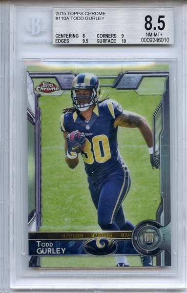 2015 TOPPS CHROME 110A TODD GURLEY BGS NM-MT+ 8.5