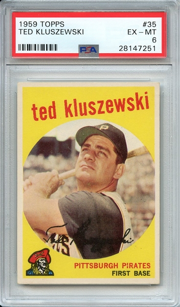 1959 TOPPS 35 TED KLUSZEWSKI PSA EX-MT 6