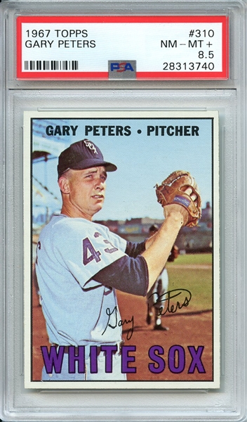 1967 TOPPS 310 GARY PETERS PSA NM-MT+ 8.5