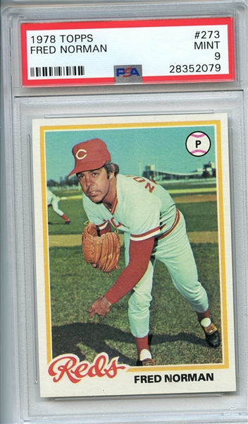 1978 TOPPS 273 FRED NORMAN PSA MINT 9