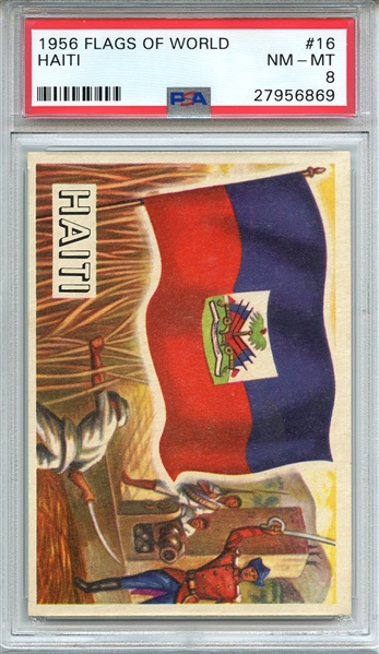 1956 FLAGS OF WORLD 16 HAITI PSA NM-MT 8