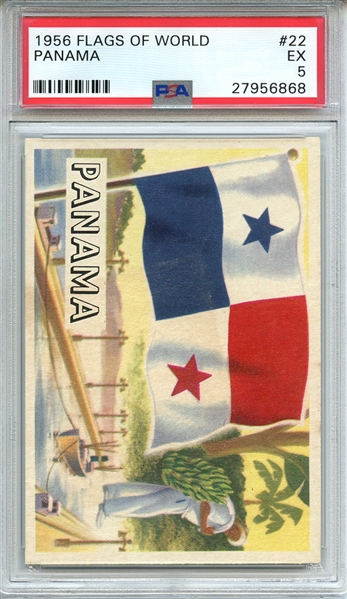 1956 FLAGS OF WORLD 22 PANAMA PSA EX 5