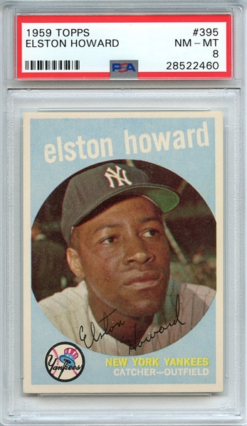 1959 TOPPS 395 ELSTON HOWARD PSA NM-MT 8