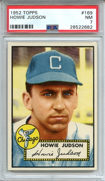 1952 TOPPS 169 HOWIE JUDSON PSA NM 7