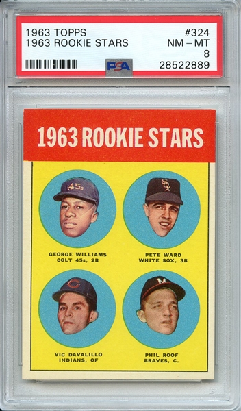 1963 TOPPS 324 1963 ROOKIE STARS PSA NM-MT 8