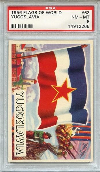 1956 FLAGS OF WORLD 63 YUGOSLAVIA PSA NM-MT 8