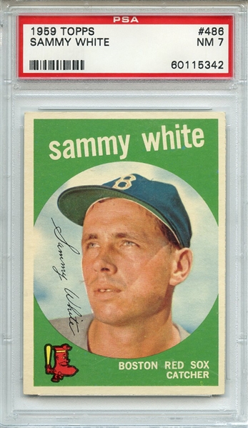 1959 TOPPS 486 SAMMY WHITE PSA NM 7