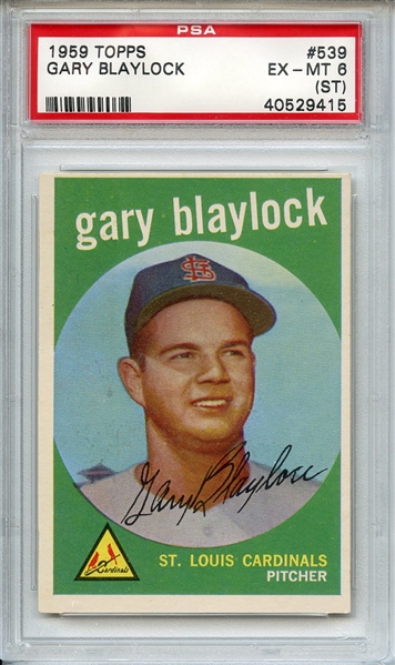 1959 TOPPS 539 GARY BLAYLOCK PSA EX-MT 6 (ST)