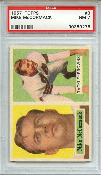 1957 TOPPS 3 MIKE McCORMACK PSA NM 7