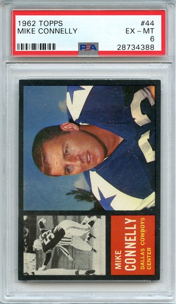 1962 TOPPS 44 MIKE CONNELLY PSA EX-MT 6