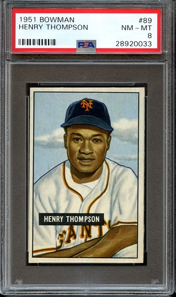 1951 BOWMAN 89 HENRY THOMPSON PSA NM-MT 8
