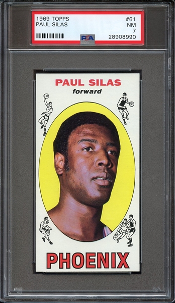 1969 TOPPS 61 PAUL SILAS PSA NM 7