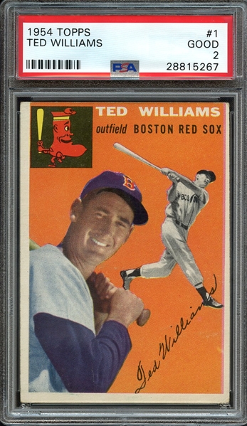 1954 TOPPS 1 TED WILLIAMS PSA GOOD 2