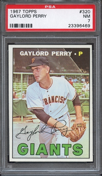 1967 TOPPS 320 GAYLORD PERRY PSA NM 7