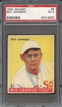 1933 GOUDEY 8 ROY JOHNSON PSA EX 5