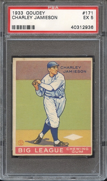 1933 GOUDEY 171 CHARLEY JAMIESON PSA EX 5