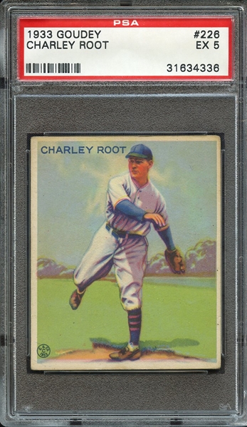 1933 GOUDEY 226 CHARLEY ROOT PSA EX 5