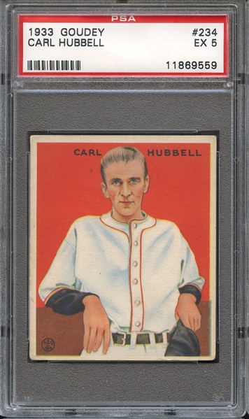 1933 GOUDEY 234 CARL HUBBELL PSA EX 5