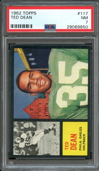 1962 TOPPS 117 TED DEAN PSA NM 7