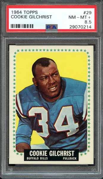 1964 TOPPS 29 COOKIE GILCHRIST PSA NM-MT+ 8.5