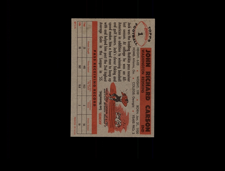 1956 Topps 1 Johnny Carson SP VG-EX #D679779