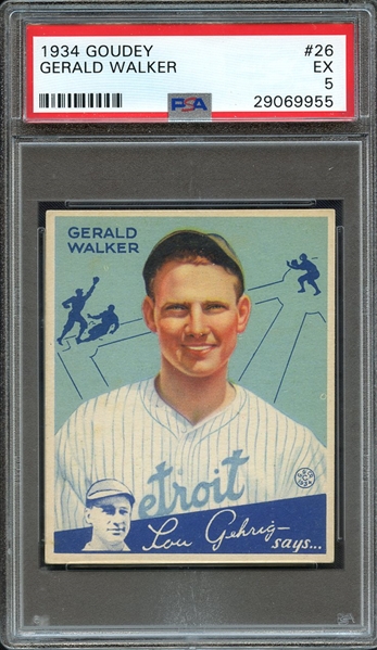 1934 GOUDEY 26 GERALD WALKER PSA EX 5