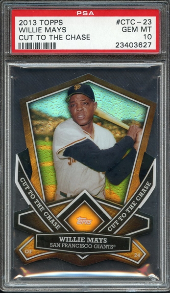 2013 TOPPS CUT TO THE CHASE CTC-23 WILLIE MAYS PSA GEM MT 10