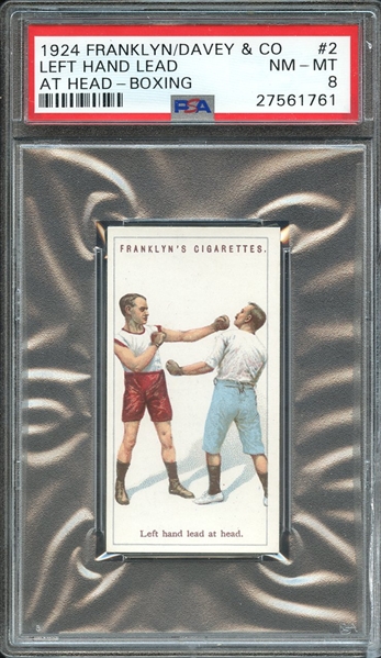 1924 FRANKLYN, DAVEY & CO. BOXING 2 LEFT HAND LEAD AT HEAD-BOXING PSA NM-MT 8
