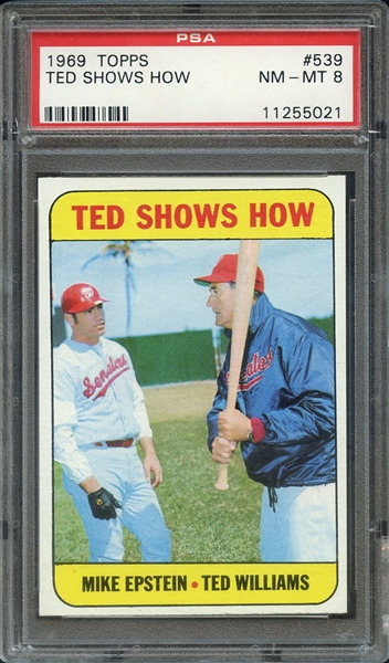 1969 TOPPS 539 TED SHOWS HOW PSA NM-MT 8