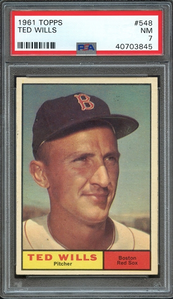 1961 TOPPS 548 TED WILLS PSA NM 7