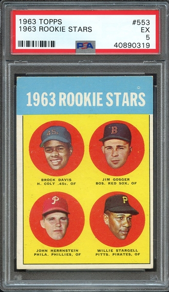 1963 TOPPS 553 1963 ROOKIE STARS PSA EX 5