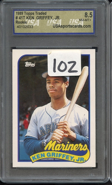 1989 TOPPS TRADED 41T KEN GRIFFEY JR RC USA 8.5