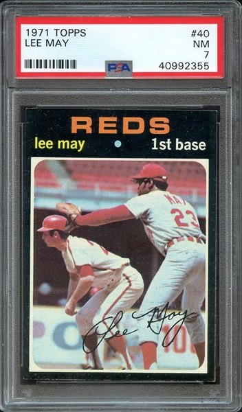 1971 TOPPS 40 LEE MAY PSA NM 7
